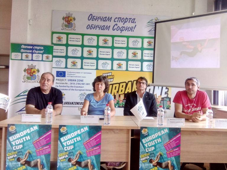 ACES Europe at the opening press conference of youth climbing tournament in Sofia